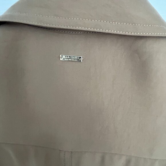 Marciano Los Angeles Khaki OliveTrench Coat – Effortlessly Sophisticated Drape - Picture 7 of 8